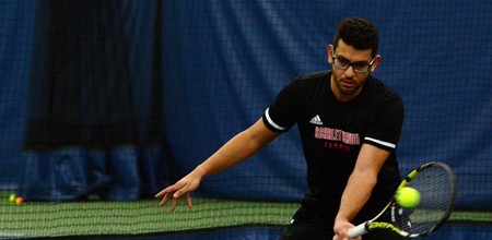 Yousef Abdo and men's tennis will play against #1 U of Chicago on Thursday (photo credit: Jennifer Young)