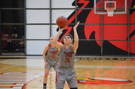Madison Davis led the Scarlet Hawks with 12 points