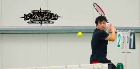 Franklin Zhong has been named the NACC's Student-Athlete of the Week for Men's Tennis (photo credit: Luke Stanczyk)