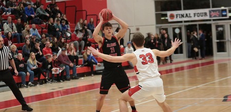 Jake Digiorgio ended his illustrious career with 10 points and 13 rebounds (photo credit: Larry Radlof, d3hoops.com)