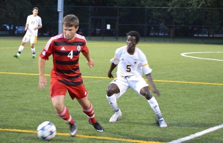 Chris Reed scored the only goal against Monmouth in the last minute of regulation to give Tech the win.