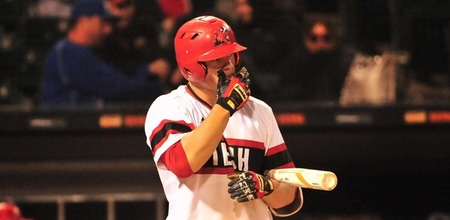 Ted Howell homered in Tech's game two win Saturday (photo credit: Stephen Bates, WCS Photography)