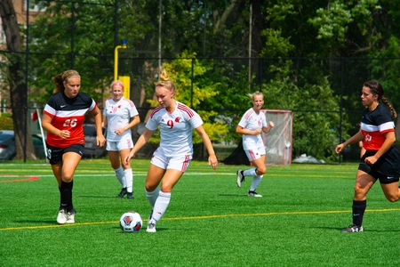 Anna Delseith scored her fourth goal of the season as the Scarlet Hawks defeated Wisconsin Lutheran Saturday.
(Photo Credit: Judith Rackow)